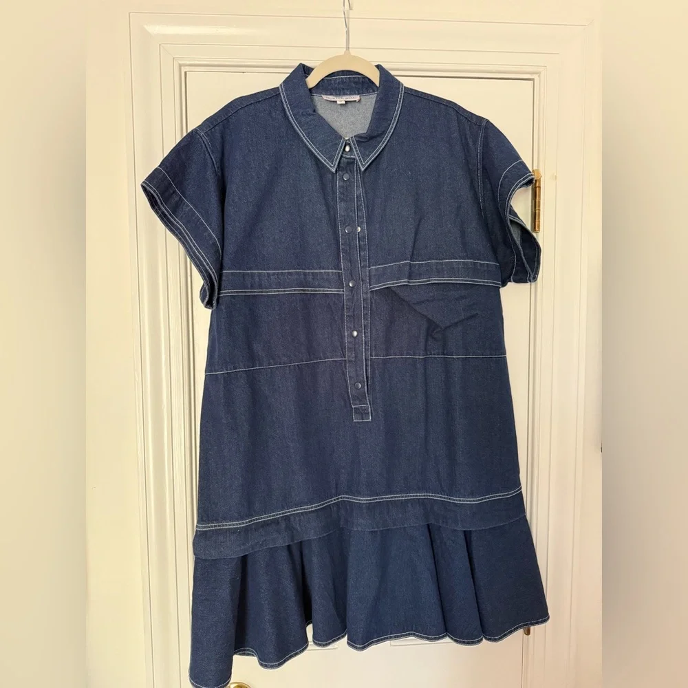 Hunter Bell Denim Addison Dress sz XL - Picture 4 of 6